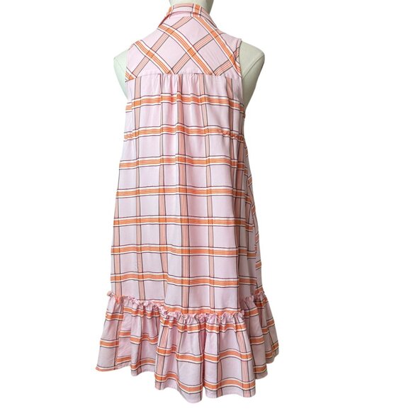 Maeve by Anthropologie Sleeveless Plaid Ruffle Hem Dress | Size XS - Picture 6 of 9